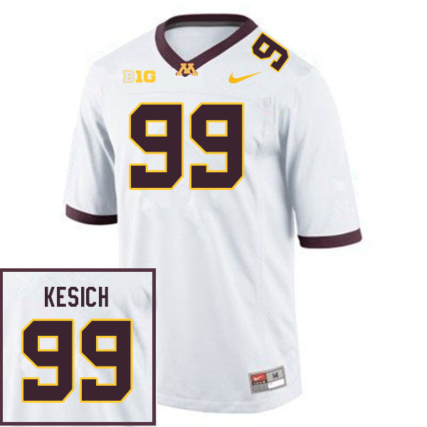 Men #99 Dragan Kesich Minnesota Golden Gophers College Football Jerseys Sale-White